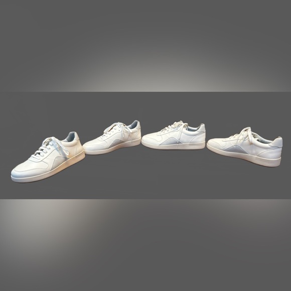NWOB Everlane The ReLeather® Court Sneaker Off White with Gray, Size 9. - Picture 8 of 15